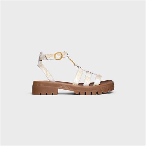 Women's Clea Triomphe gladiator chunky sandal in python .